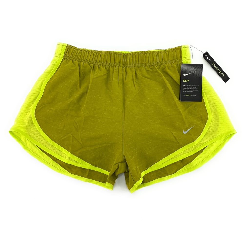 Nike Women's Green and Yellow Shorts